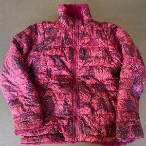 Girls The North Face Mossbud Swirl reversible winter jacket